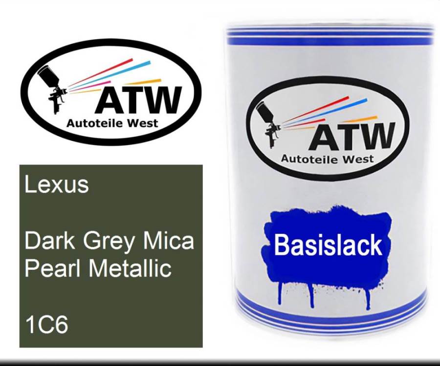 Lexus, Dark Grey Mica Pearl Metallic, 1C6: 500ml Lackdose, von ATW Autoteile West.